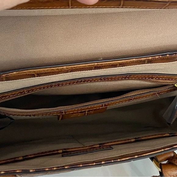 GILI Got It Love It genuine leather Croc embossed handbag purse NWOT - Picture 12 of 13